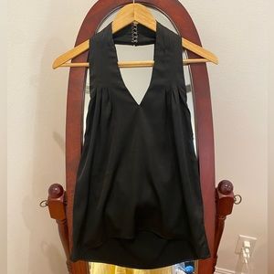 Black Satin Superdown Halter Size S